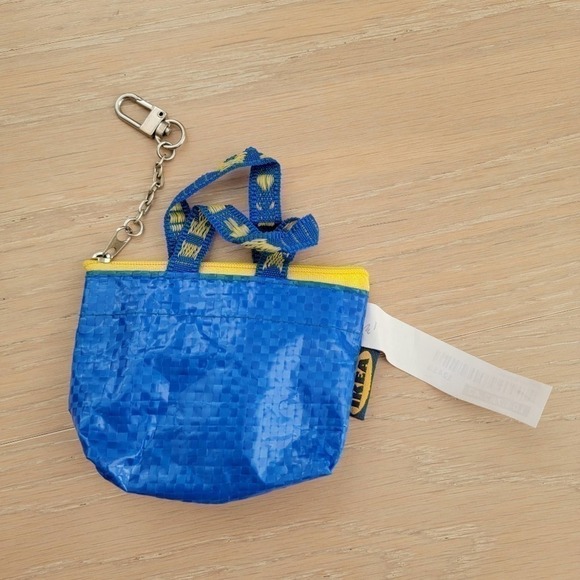 IKEA KNÖLIG Bag small blue ICONIC TOTE Zipper Pouch - Picture 8 of 10